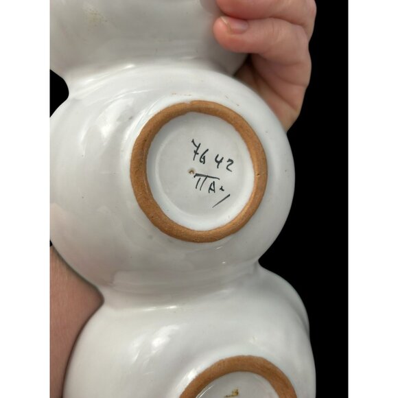 Vintage Art POTTERY Fratelli Fanciullacci Italy Divided Olive Dish Tray Handled - Picture 6 of 10